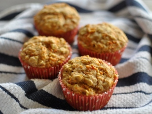 Whole wheat carrot muffins